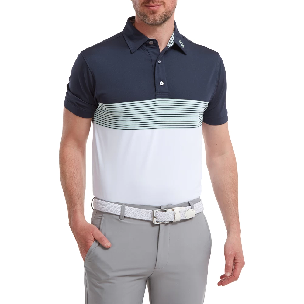 Footjoy Block Pique Shirt 88419 2 Footjoy Block Pique Shirt 88419 - Image 2