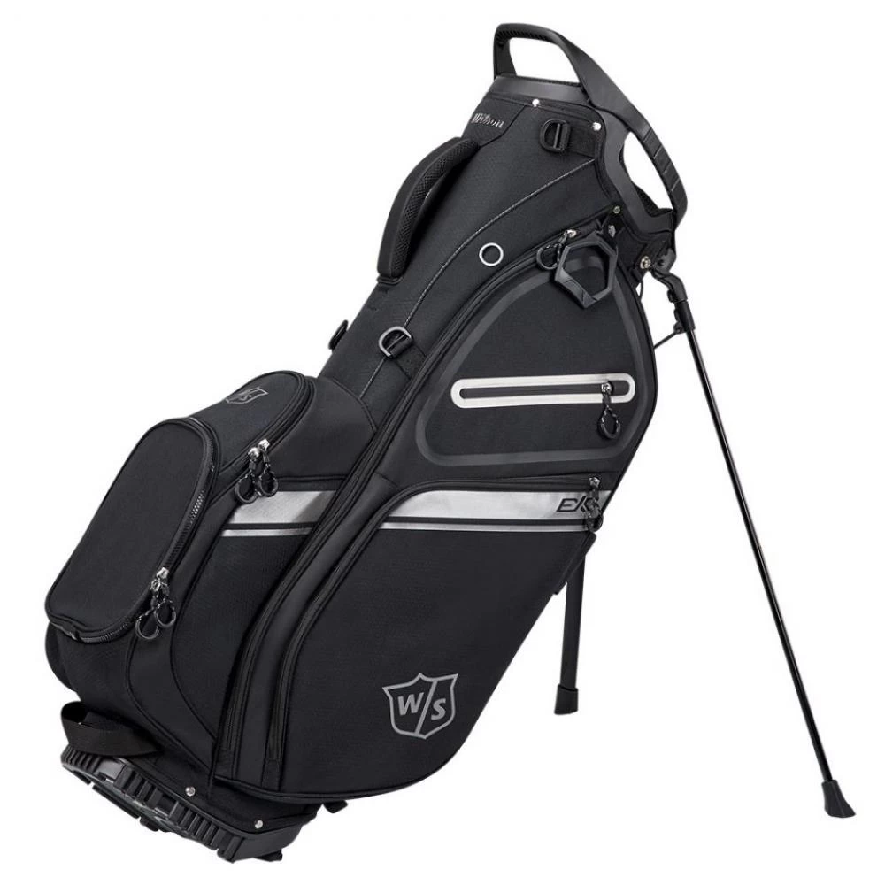 Wilson Golf EXO II Golf Stand Bag 2021 Black Silver WGB6600BL 1 Wilson Golf EXO II Golf Stand Bag 2021 Black Silver WGB6600BL