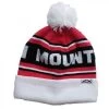 Sun Mountain Knitted Bobble Hat White Red