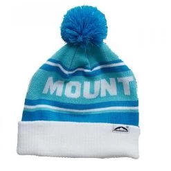 Sun Mountain Knitted Bobble Hat White Aqua