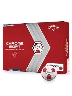 Callaway Chrome Soft Truvis Golf Balls White Red