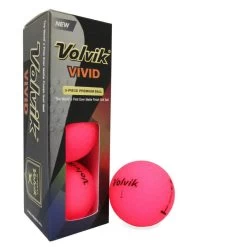 Volvik Vivid Golf Balls Pink (3-Ball Sleeve)